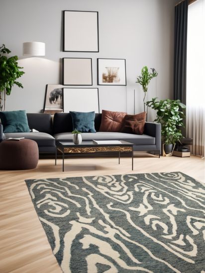 Scandi Chic Hand-Tufted Modern Grey Rug