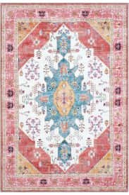 Beylerbeyi85 Pink Red Persian & Oriental Living Room Rug