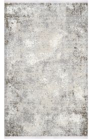 London85 Cream Grey Abstract Living Room Rug