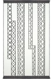 Lovely85 Cream Grey Aztec Scandi Bedroom Rug