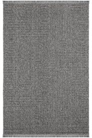 Hasir85 Grey Scandi Plain Bedroom Rug