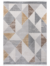 Arti Grey Copper Modern Geometric Indoor Rug