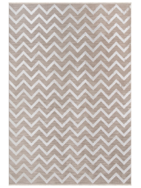 Infinic Brown Grey Chevron Indoor Rug