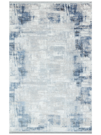 Maestro Abstract Cream & Blue Modern Area Rug