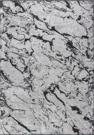Haven Grey & Black Abstract Living Room Rug