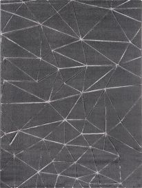 Black & Grey Twist Geometric Rug