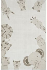 Smile85 Cream Beige Kids Patterned Area Rug