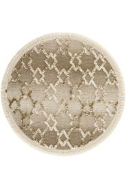 Saptrika Brown Beige Patterned Bedroom Rug