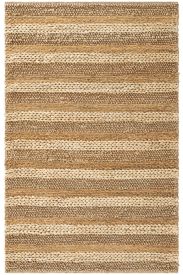 Napturals Brown Beige Modern Stripes Living Room Rug