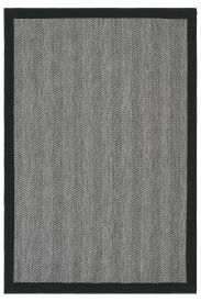 Smart85 Grey Black Plain Living Room Rug