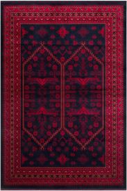 Efsun85 Red Black Patterned Bordered Outdoor Area Rug