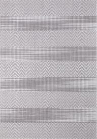 Nuvica Grey Cream Chevron Aztec Area Rug