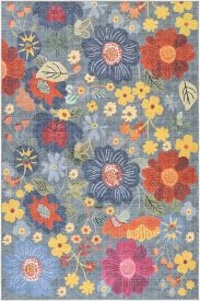 Coloris85 Multicolour Floral Indoor Rug