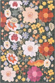 Coloris85 Floral Multicolour Living Room Rug