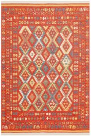 Beykoz85 Geometric Bordered Multicolour Living Room Rug