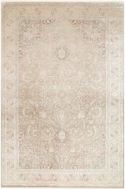 Hisar85 Beige Cream Persian & Oriental Distressed Living Room Rug