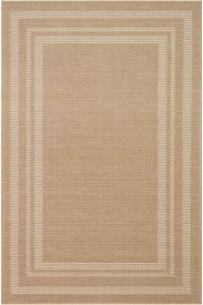 Jutte85 Brown Cream Jute & Sisal Bordered Outdoor Area Rug