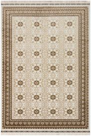 Mihra85 Cream Beige Geometric Patterned Living Room Rug