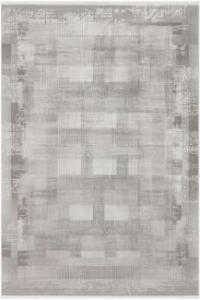 Peace85 Charcoal Grey Patterned Distressed Area Rug