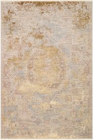 Lavina85 Beige Brown Distressed Living Room Rug