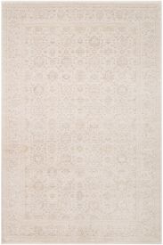 Leona85 Beige Cream Floral Distressed Bedroom Rug
