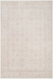 Leona85 Beige Cream Floral Bordered Indoor Rug