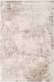 Leona85 Beige Cream Abstract Bedroom Rug
