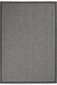 Sisal85 Charcoal Grey Patterned Bordered Outdoor Area Rug
