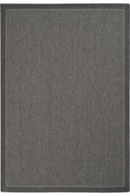 Sisal85 Patterned Bordered Charcoal Grey Outdoor Area Rug