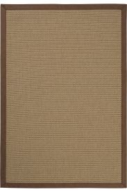 Sisal85 Brown Beige Patterned Bordered Outdoor Area Rug