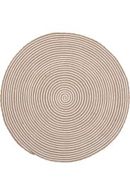 Luke85 Beige White Spiral Outdoor Area Rug