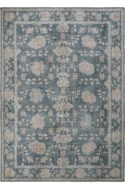 Private85 Blue Beige Oriental Bordered Indoor Rug