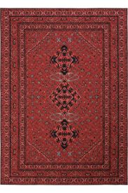 Private85 Red black Oriental Bordered Living Room Rug