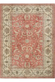 Private85 Pink Beige Oriental Bordered Indoor Rug