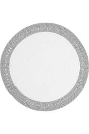 Luke85 Grey White Plain Bordered Area Rug