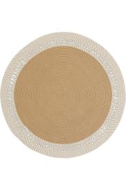 Luke85 Beige Cream Plain Bordered Indoor Rug