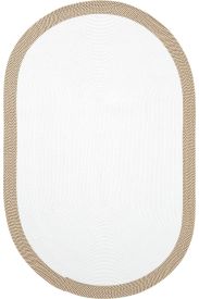 Luke85 White brown Modern Plain Bedroom Rug