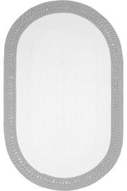 Luke85 Grey White Modern Plain Living Room Rug