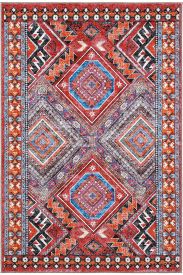Beylerbeyi85 Multicolour Oriental Bordered Area Rug