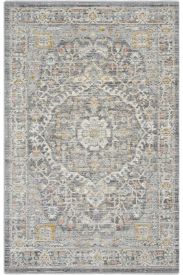 Zaraf85 Cream grey Oriental Bordered Area Rug