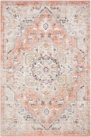 Zaraf85 Orange Beige Modern Oriental Area Rug