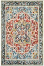 Beylerbeyi85 Multicolour Patterned Bordered Bedroom Rug