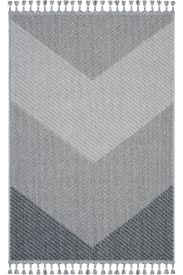 Bress85 Grey Blue Modern Geometric Indoor Rug