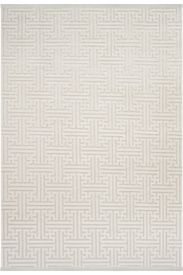 Lena85 Geometric Cream Bedroom Rug