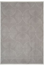 Lena85 Grey Modern Geometric Living Room Rug