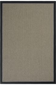 Sisal85 Beige Brown Plain Bordered Indoor Rug