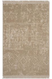Rustika85 Beige Brown Modern Geometric Living Room Rug