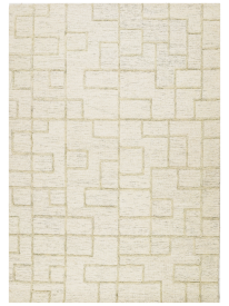 Modern Woolen Geometric Beige Living Room Rug