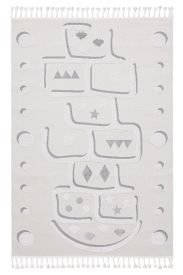 Sparcle Cream Grey Kids Living Room Rug