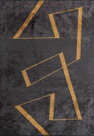 Luxora Grey Geometric Living Room Rug